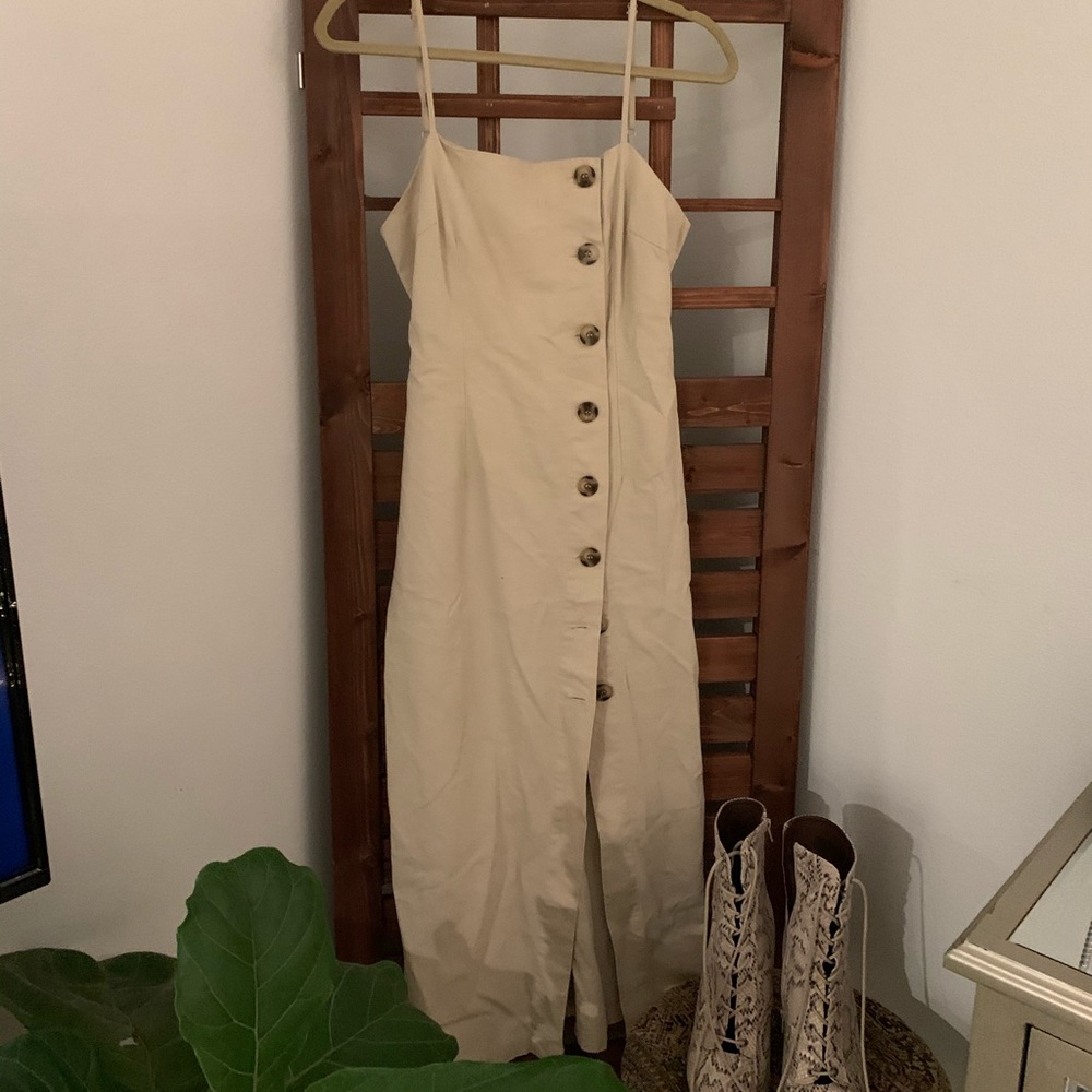 Etope Studios Button Down Dress Beige